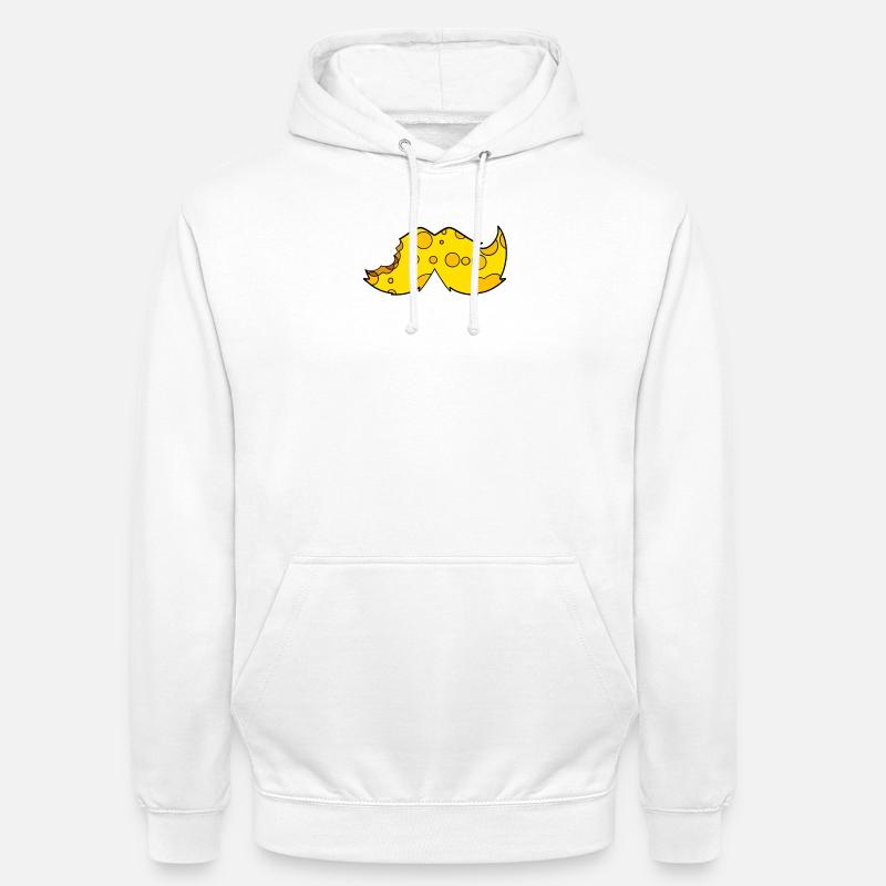 Barbe à moustache au fromage - Sweat-shirt à capuche unisexe - blanc