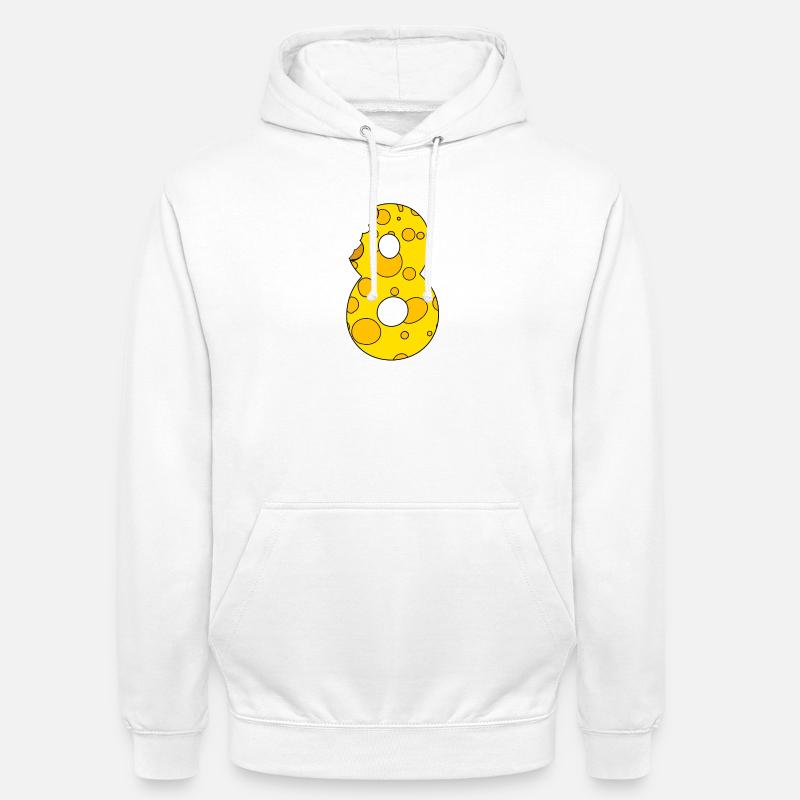 Numéro 8 Digit Cheese - Sweat-shirt à capuche unisexe - blanc