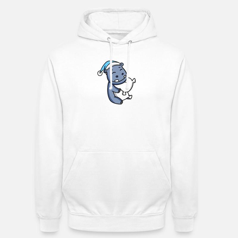 Bébé Hippo - Sweat-shirt à capuche unisexe - blanc
