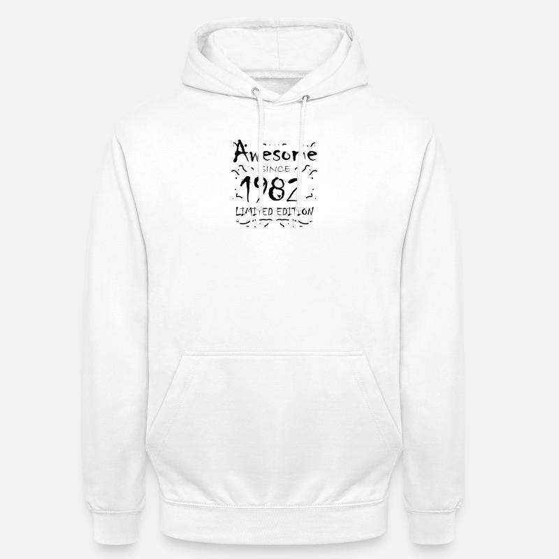 1982 - Né en 1982 - Sweat-shirt à capuche unisexe - blanc