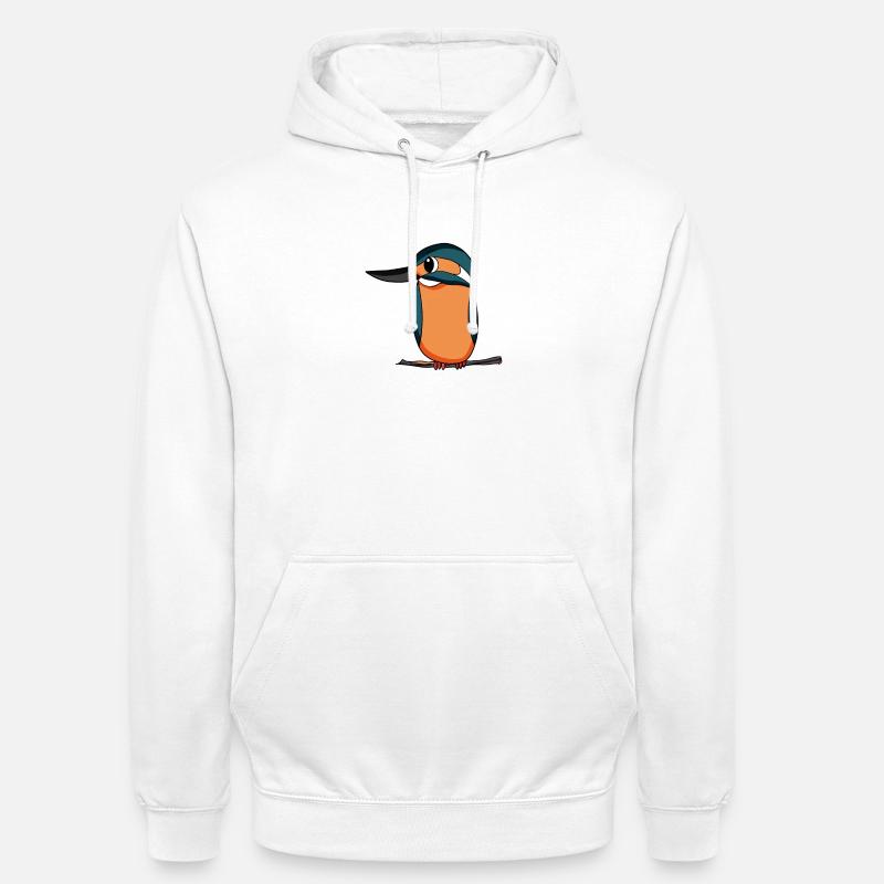 Eisvogel Blauer Vogel - Unisex Hoodie - Weiß