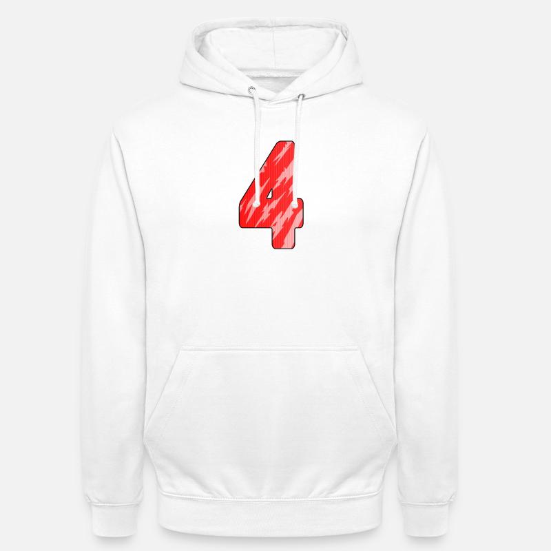 4 - Sweat-shirt à capuche unisexe - blanc