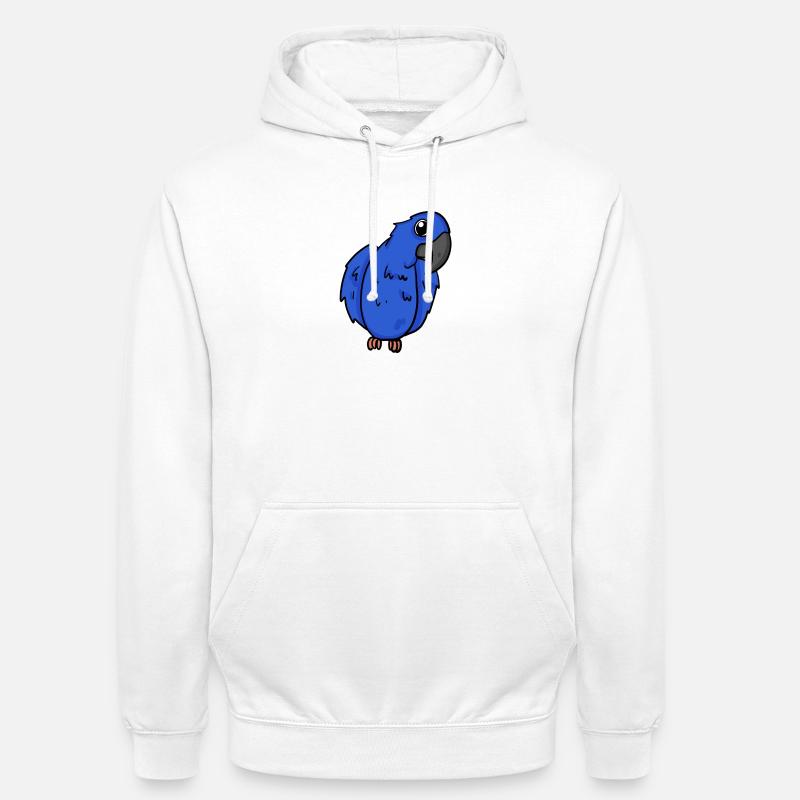 Oiseau perroquet d’ara jacinthe - Sweat-shirt à capuche unisexe - blanc