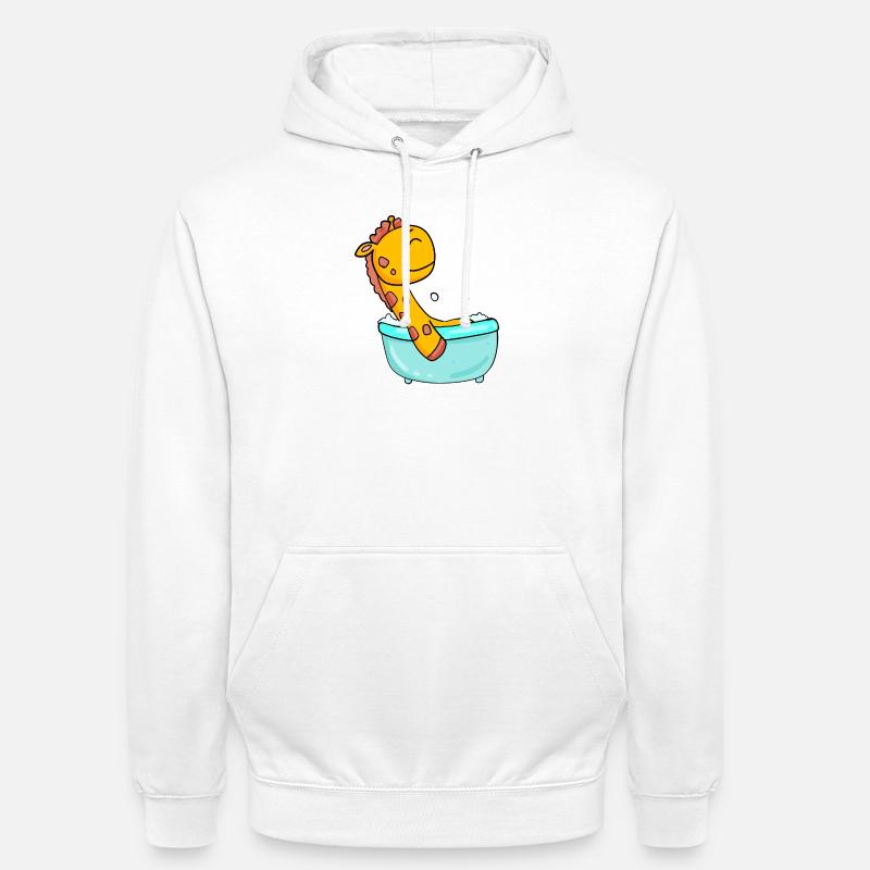 Girafe - Sweat-shirt à capuche unisexe - blanc