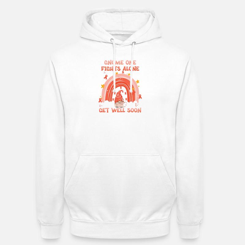 Gnome One Fights Alone Leukemia Awareness - Unisex Hoodie - Weiß