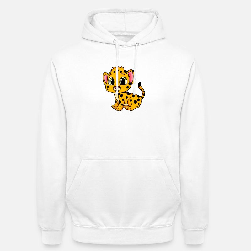 Guépard - Sweat-shirt à capuche unisexe - blanc