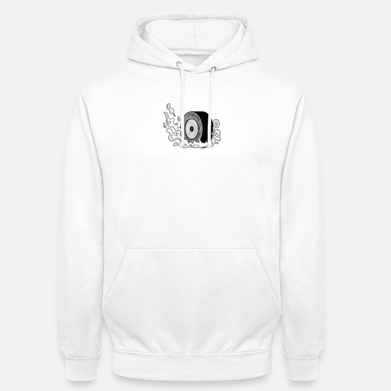 Pneus à la dérive - Sweat-shirt à capuche unisexe - blanc