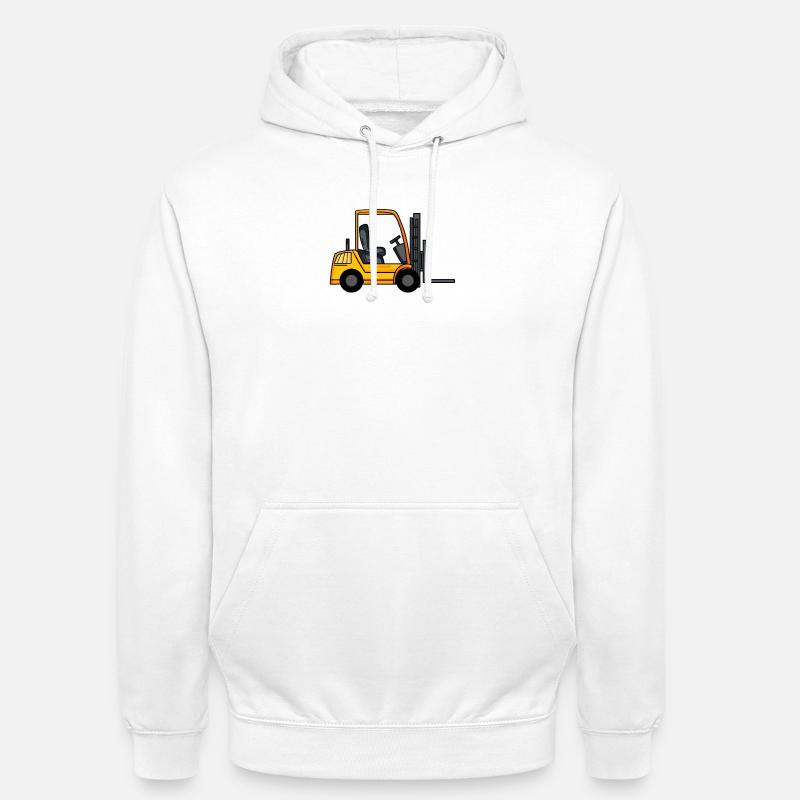 Chariot élévateur - Sweat-shirt à capuche unisexe - blanc