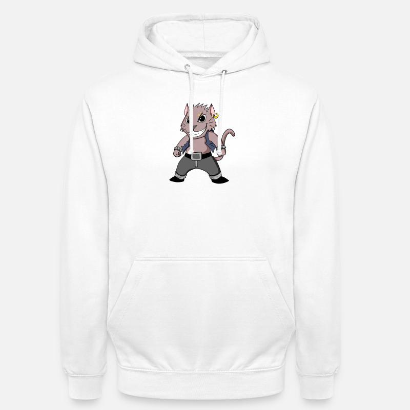 Chat cool - Sweat-shirt à capuche unisexe - blanc