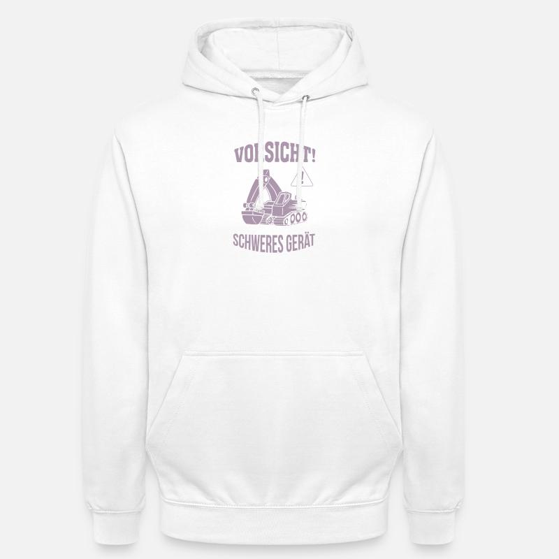Bagger Baggerfahrer Baugeräteführer Schweres Gerät - Unisex Hoodie - Weiß