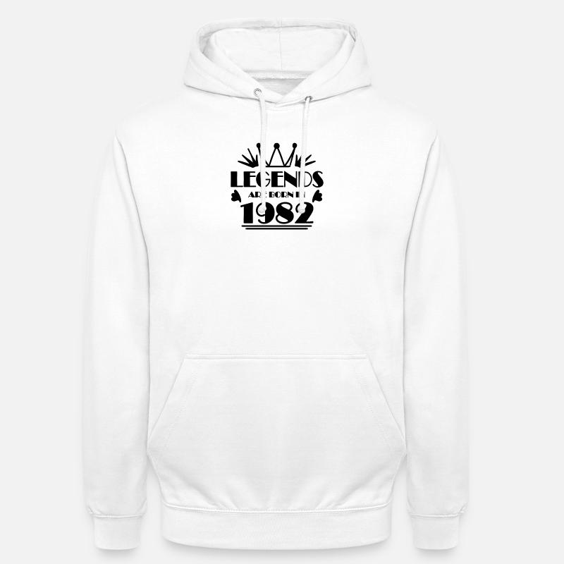 1982 - Né en 1982 - Sweat-shirt à capuche unisexe - blanc