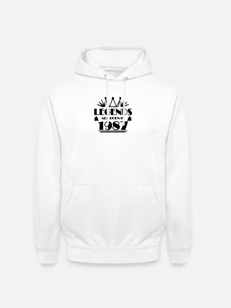 1987 - Born 1987 - Unisex Hoodie - white