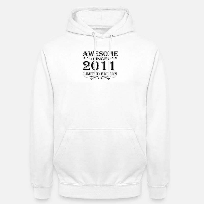 2011 - Sweat-shirt à capuche unisexe - blanc