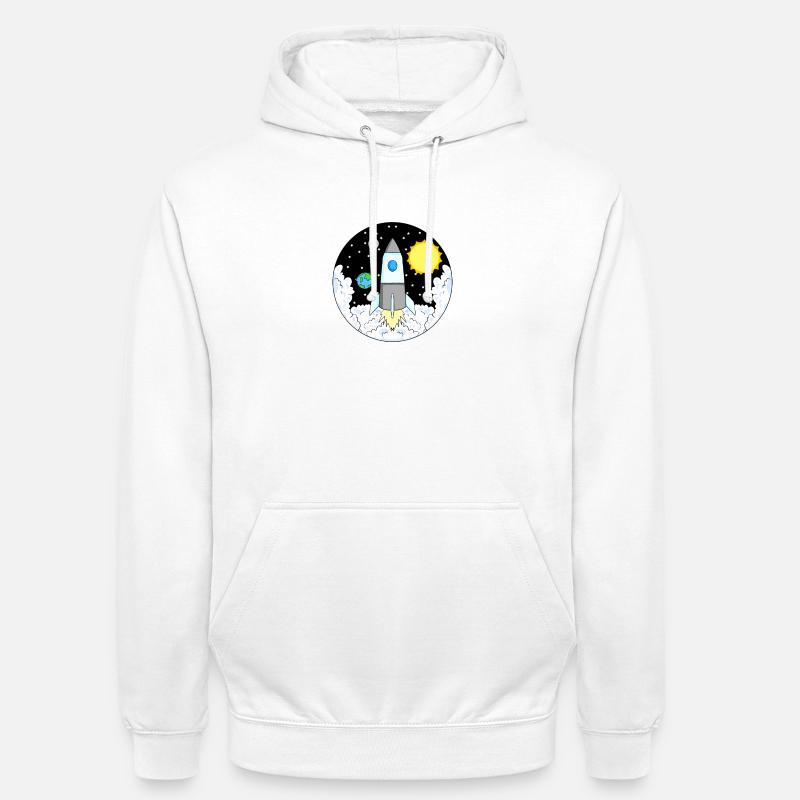 Espace de fusée - Sweat-shirt à capuche unisexe - blanc