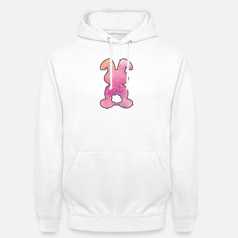 Leopard Pattern Rabbit Easter - Unisex Hoodie - white