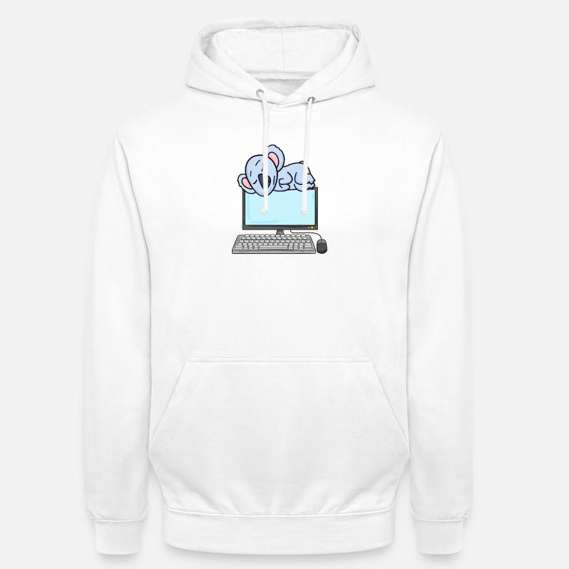 Koala Computer Nerd Programmer Gift - Unisex Hoodie - white