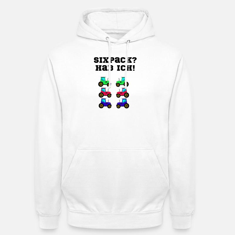 trecker sixpack kinder traktor - Unisex Hoodie - Weiß