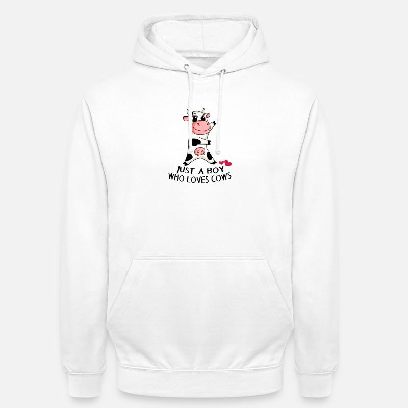 Kuh Liebe Junge Sohn Geschenk - Unisex Hoodie - Weiß
