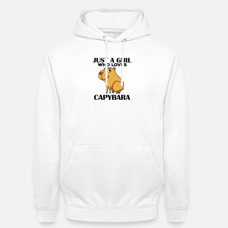 Capybara Mädchen Spruch - Unisex Hoodie - Weiß