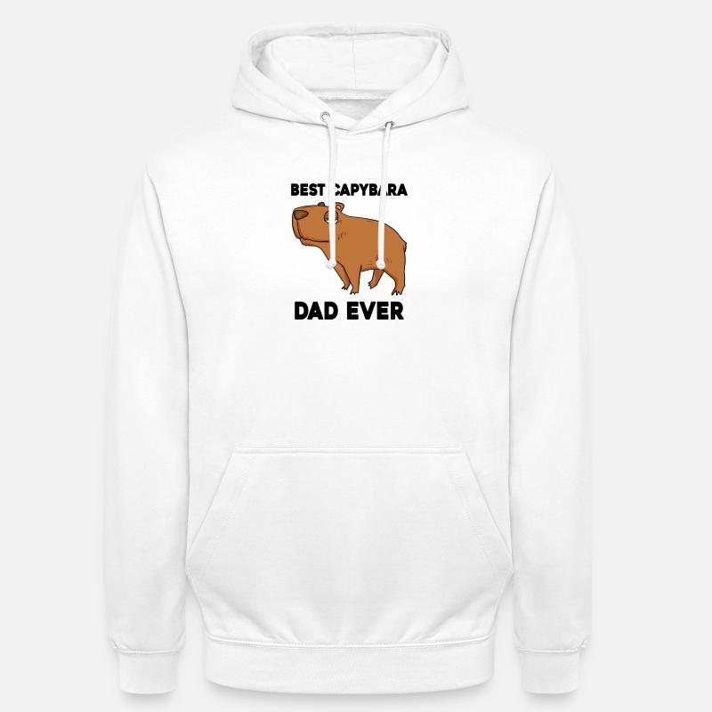 Capybara Père Capybara - Sweat-shirt à capuche unisexe - blanc