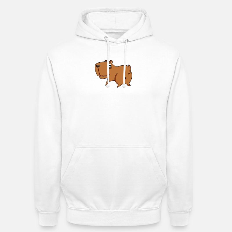 Capybara from behind - Capybara butt - Unisex Hoodie - white