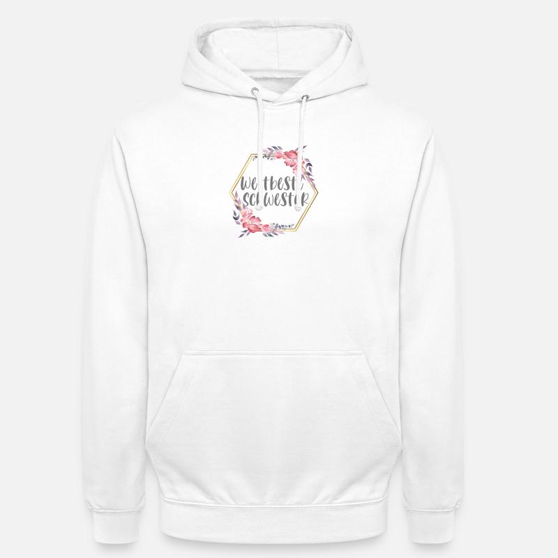 Weltbeste Schwester Schwesterherz Geschenk - Unisex Hoodie - Weiß