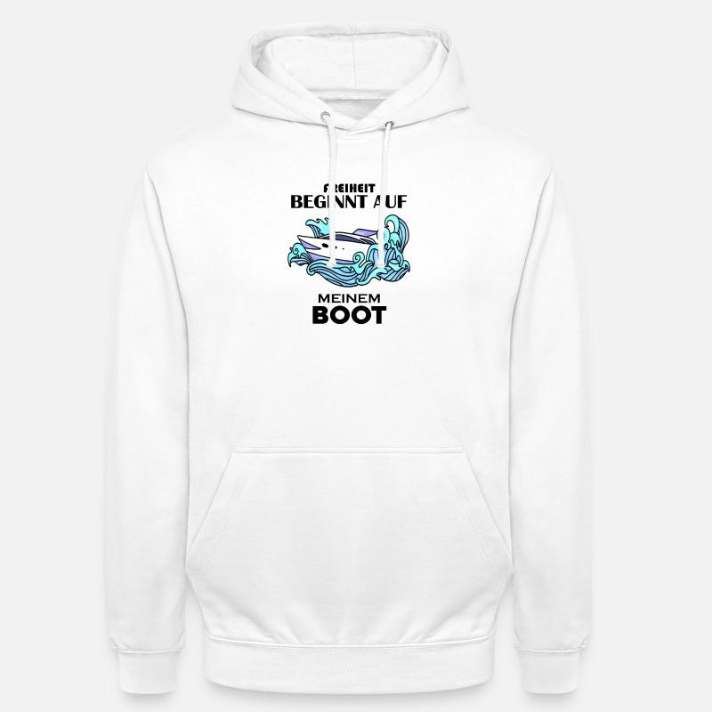 Boote Motorboot - Unisex Hoodie - Weiß