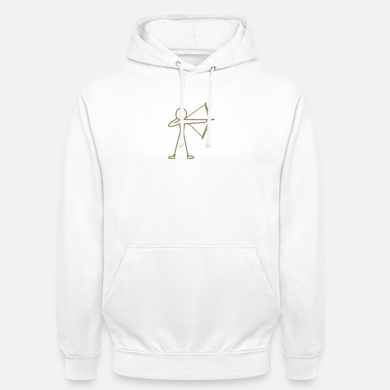Strichmännchen Bogen Bogenschießen Bogenschütze - Unisex Hoodie - Weiß