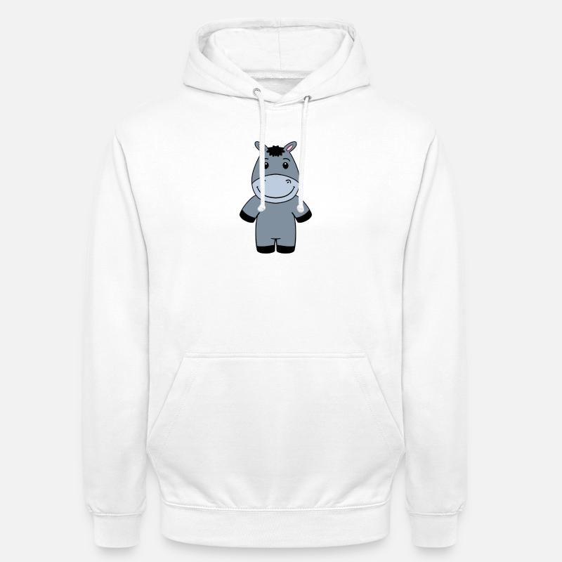 Âne - Sweat-shirt à capuche unisexe - blanc