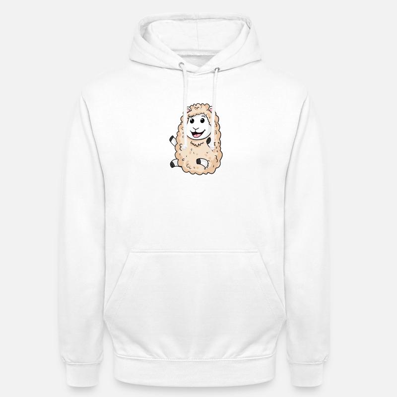 Mouton - Sweat-shirt à capuche unisexe - blanc
