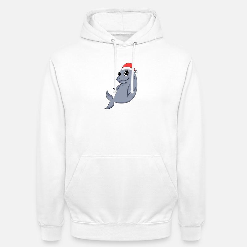 Dugong Noël - Sweat-shirt à capuche unisexe - blanc