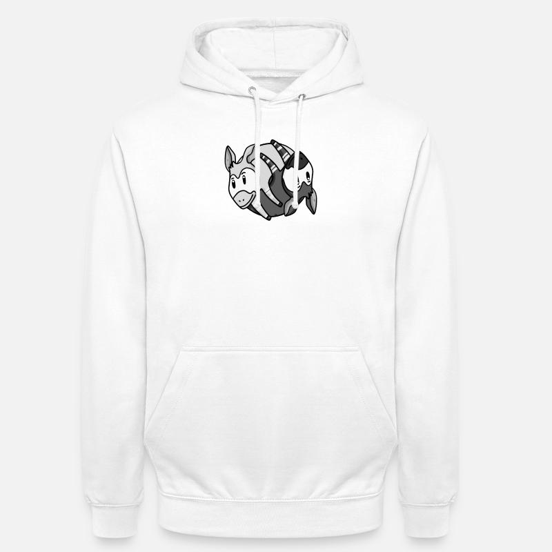 Yin Yang Okapi - Unisex Hoodie - white