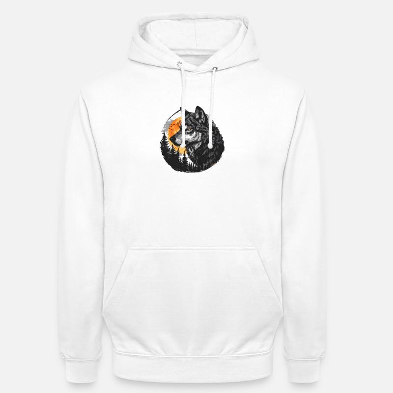 Sang de loup - Sweat-shirt à capuche unisexe - blanc