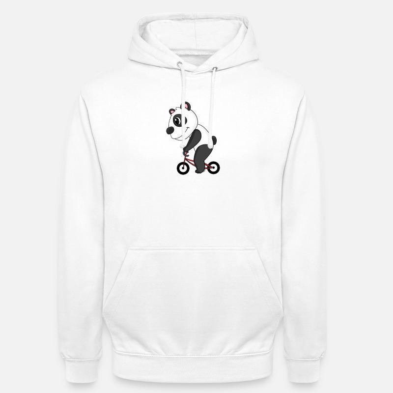 Vélo Panda - Sweat-shirt à capuche unisexe - blanc