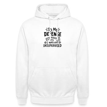 lustige Sprüche Zitate - Unisex Hoodie - Weiß - Vorne - AI Model Male 185 dark (185cm) & AI Model Female 172 dark (172cm)