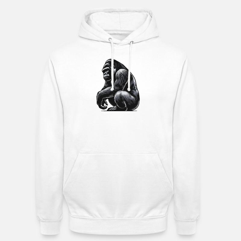 Gorilla - Unisex Hoodie - Weiß