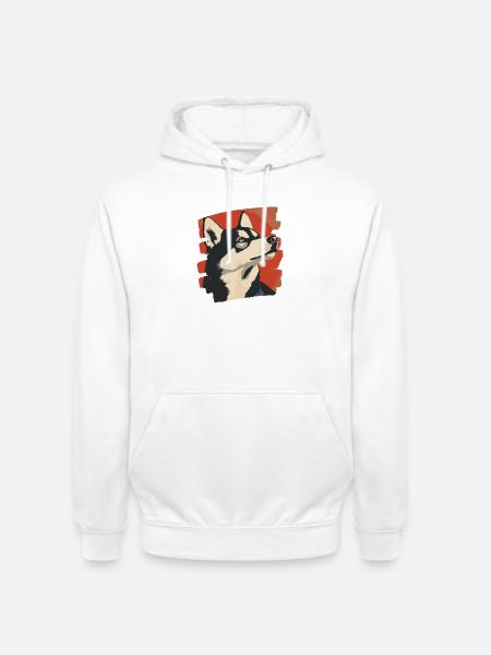 Rauque - Sweat-shirt à capuche unisexe - blanc