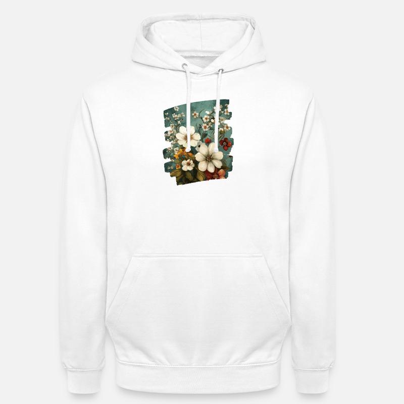 Printemps Printemps Début Fleur Fleurs - Sweat-shirt à capuche unisexe - blanc