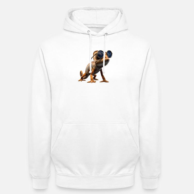 Chameleon Lizard Reptile Chameleon Iguana Lizard - Unisex Hoodie - white