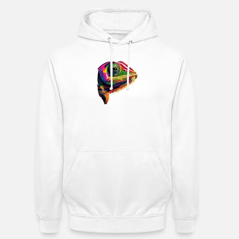 Chameleon Lizard Reptile Chameleon Iguana Lizard - Unisex Hoodie - white