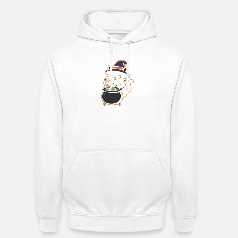 Conception magique de potion de sorcière pour chat - Sweat-shirt à capuche unisexe - blanc