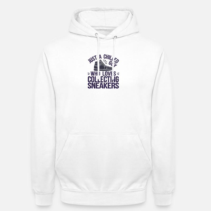 Imprimé collector de baskets décontractées - Sweat-shirt à capuche unisexe - blanc