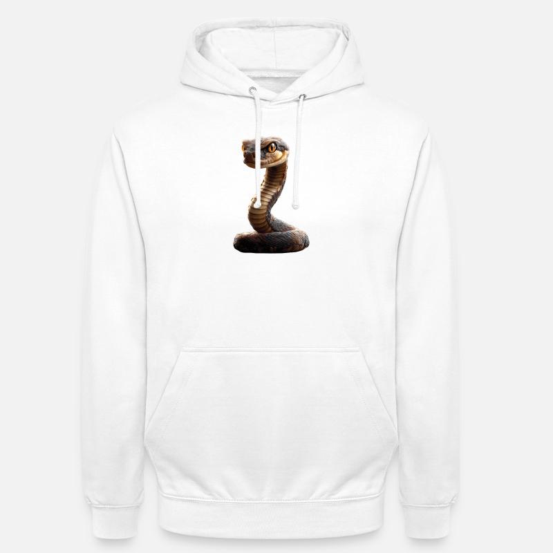 Schlange Python Kobra Klapperschlange Schlangen - Unisex Hoodie - Weiß