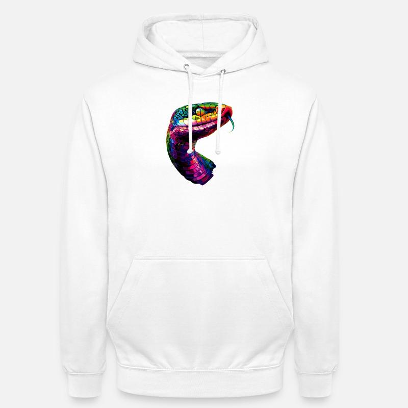 Schlange Python Kobra Klapperschlange Schlangen - Unisex Hoodie - Weiß