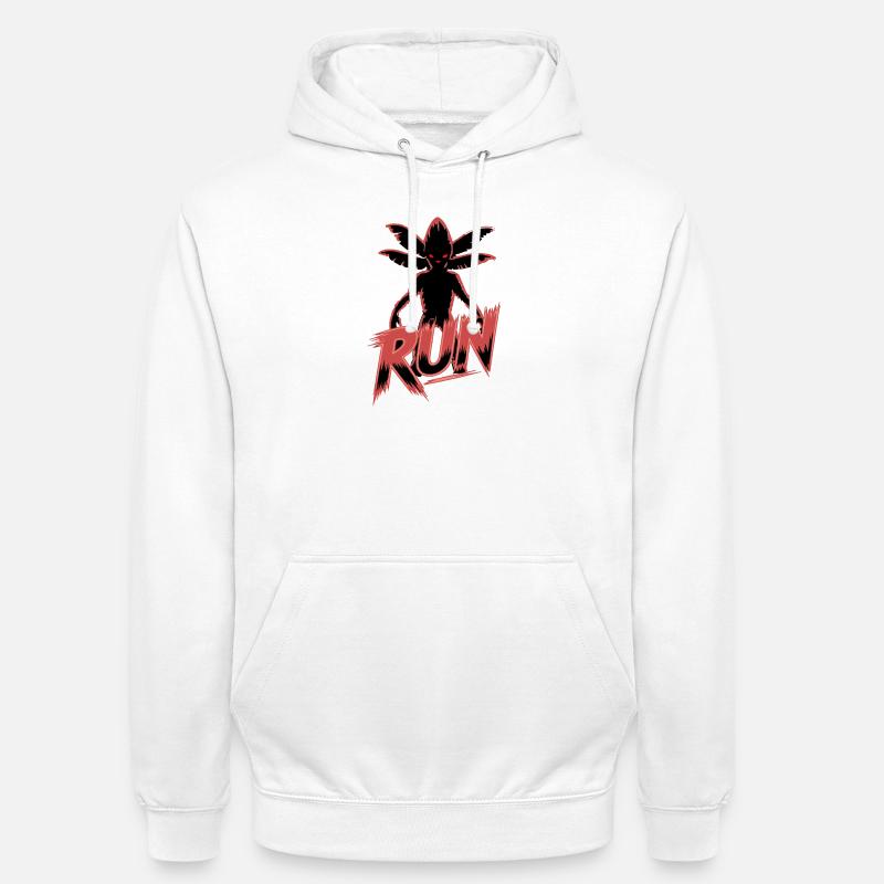 Conception de graffiti d’araignée en fuite - Sweat-shirt à capuche unisexe - blanc