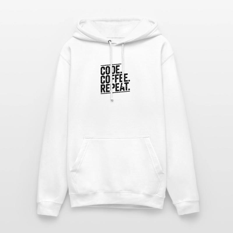 Code Coffee Repeat Sweat-shirt à capuche unisexe