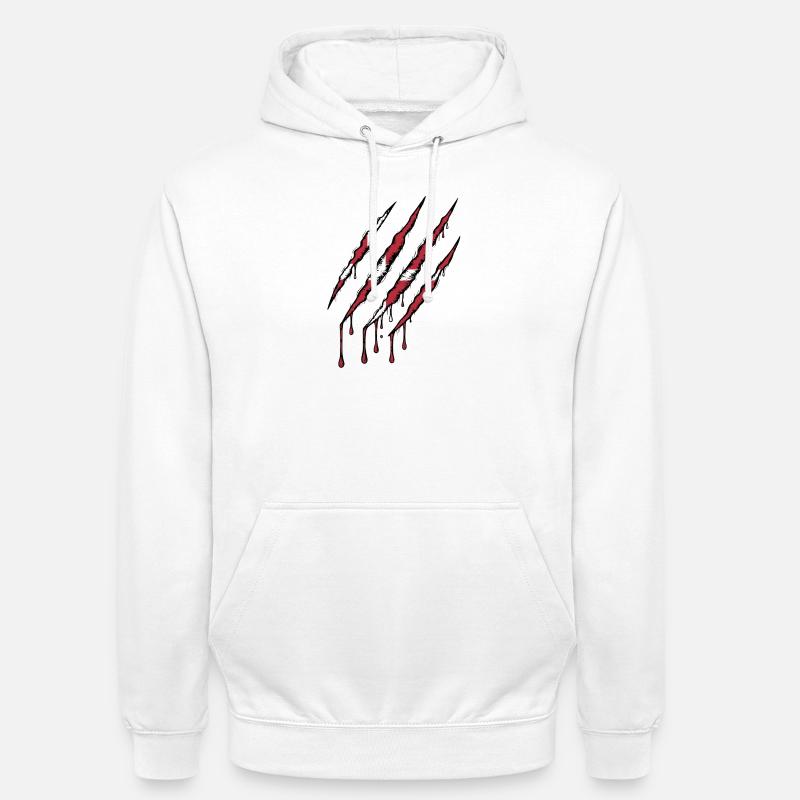 Danemark griffe grunge dannebrog drapeau scratch - Sweat-shirt à capuche unisexe - blanc