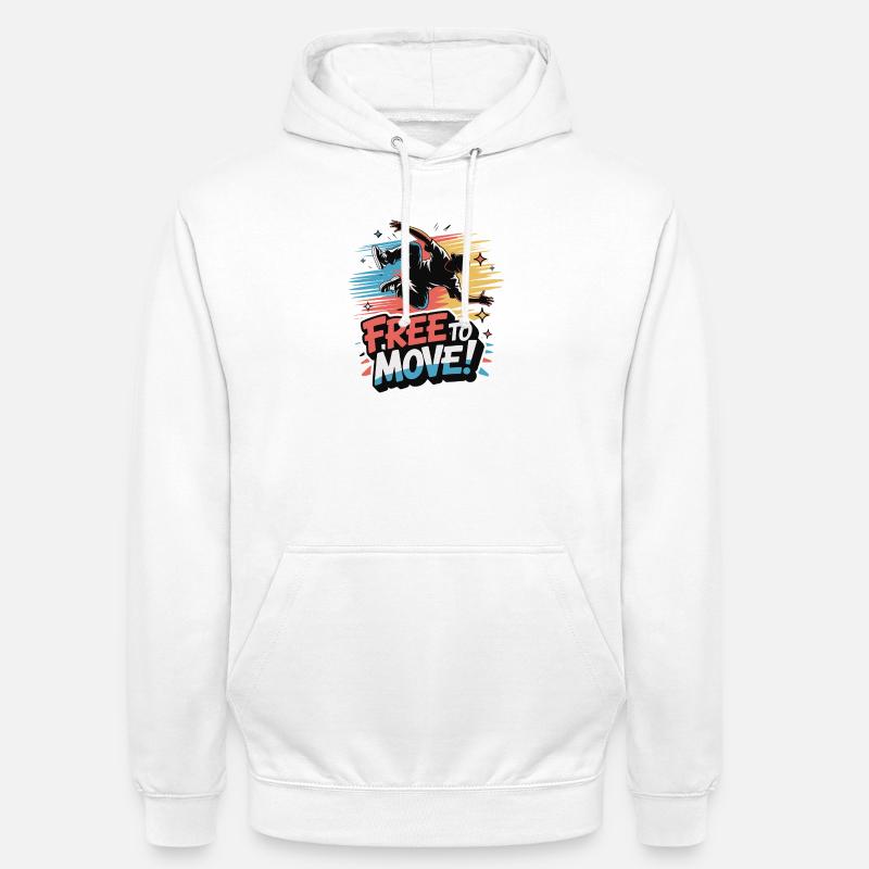 Libre de bouger Danse Burst - Sweat-shirt à capuche unisexe - blanc