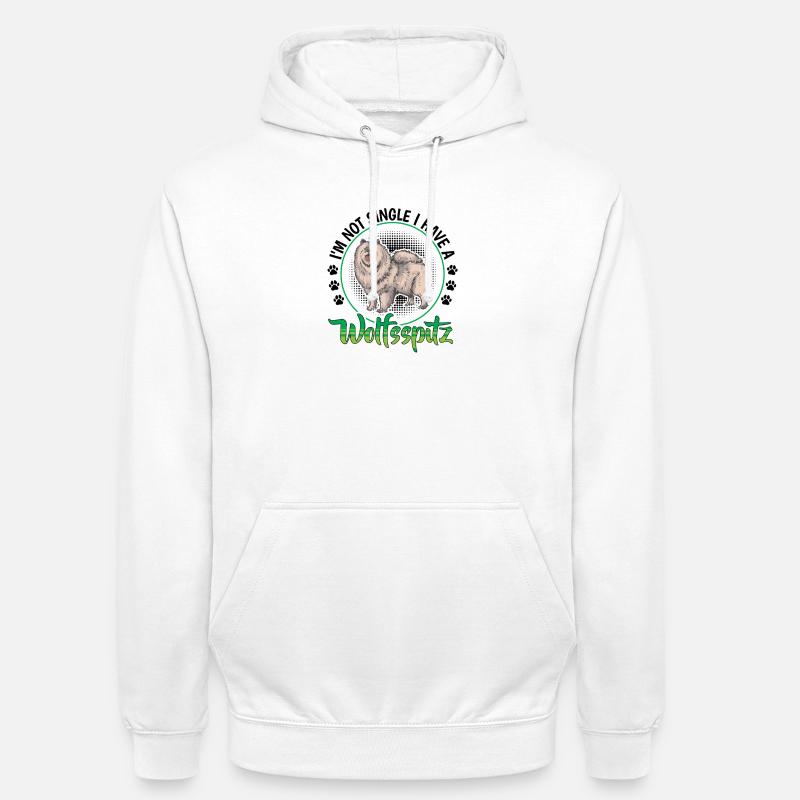 Wolfspitz not single German Wolfspitz - Unisex Hoodie - white