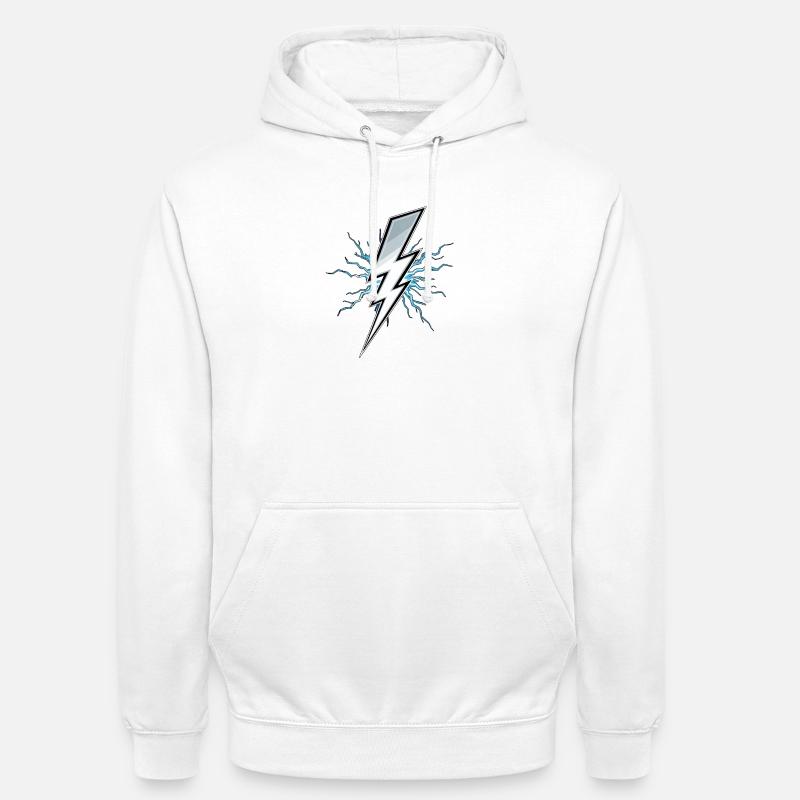 Blitz Blitzschlag Gewitter Strom Sturm - Unisex Hoodie - Weiß